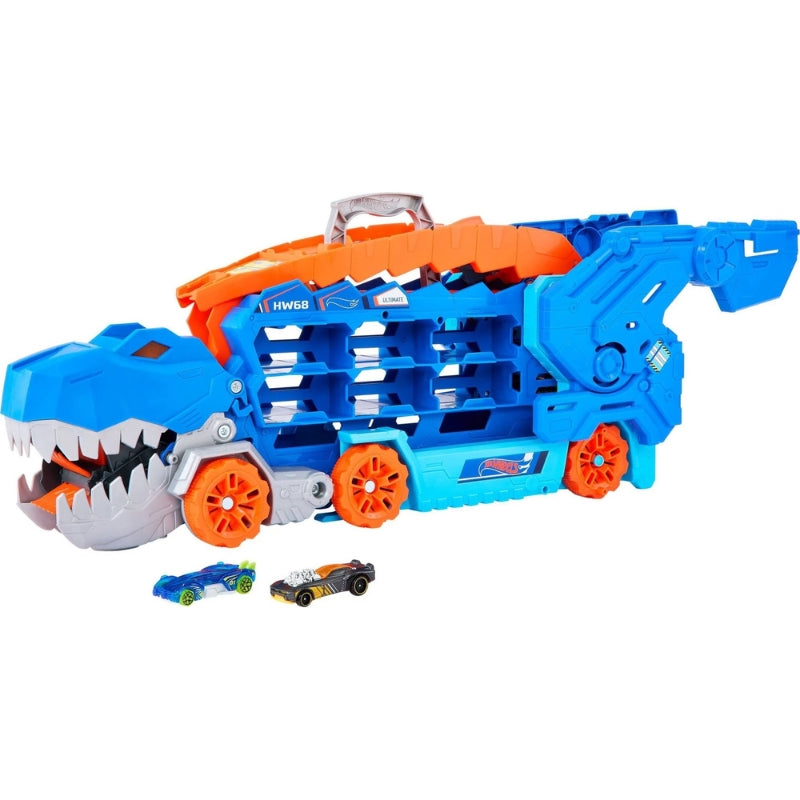 Hot Wheels City Transforming T-Rex Ultimate Hauler For Kids