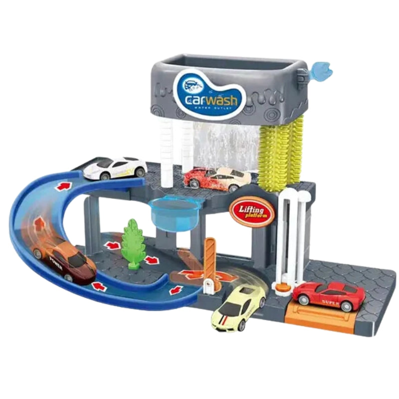 Car Washing Station Set With Light & Music Toy For Kids