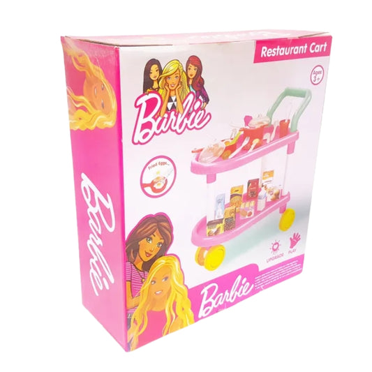 Barbie Style Restaurant Cart Glamorous Food Trolley Playset