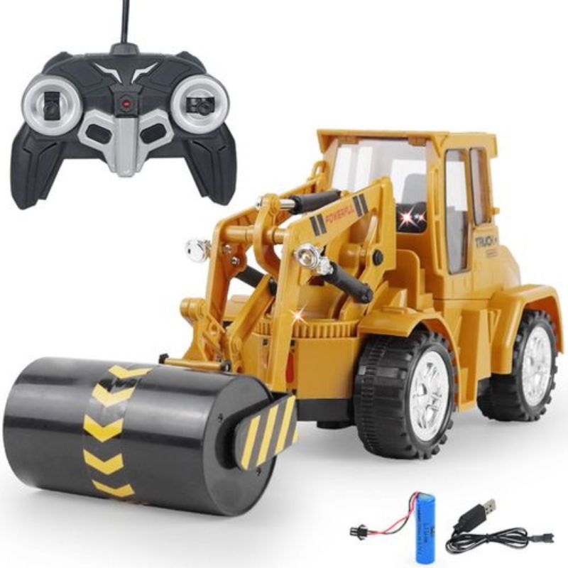 Remote Control Excavator Bulldozer Wood Grabbing Machine With Battery