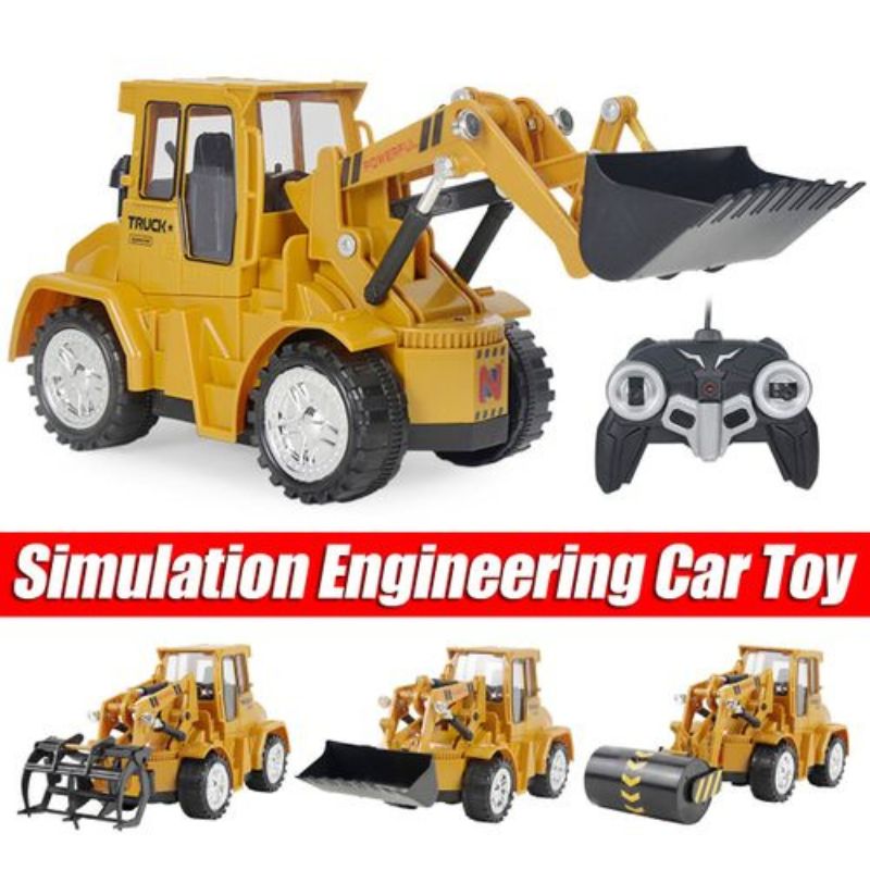 Remote Control Excavator Bulldozer Wood Grabbing Machine With Battery