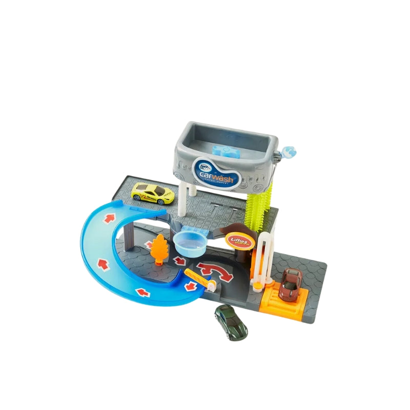 Car Washing Station Set With Light & Music Toy For Kids