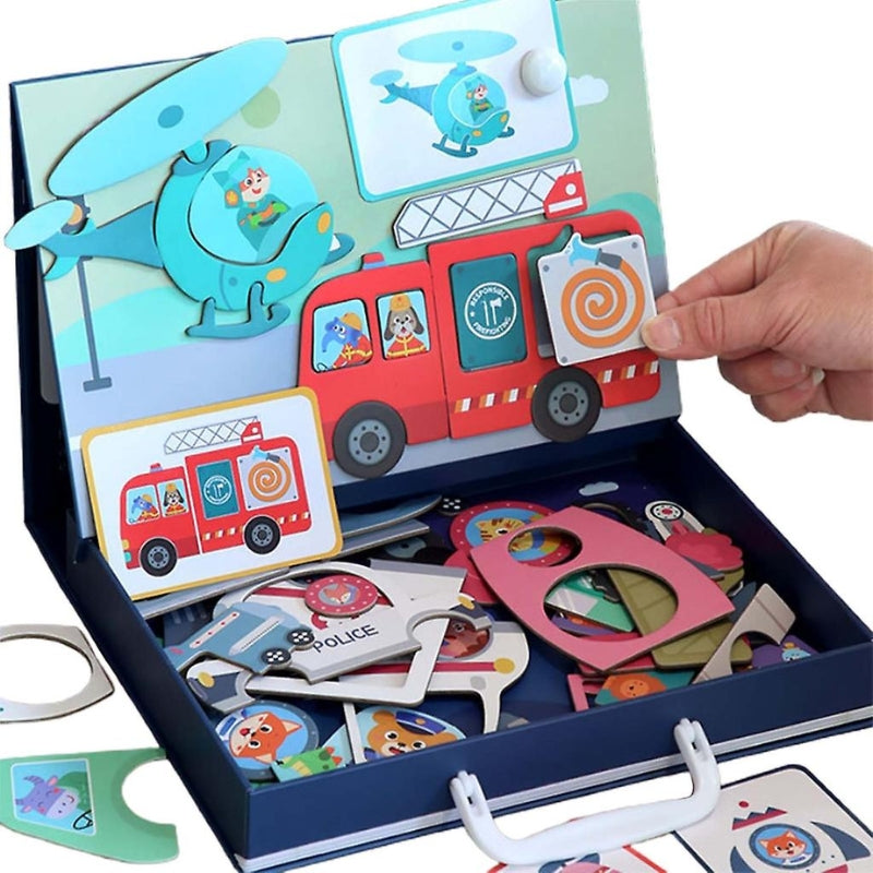 Magnetic Puzzle Drawing Board Toy For Kids