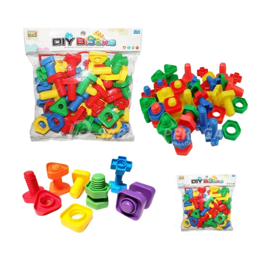 Disassemble DIY Blocks with Nuts and Bolts – Creative Construction Toy for Kids