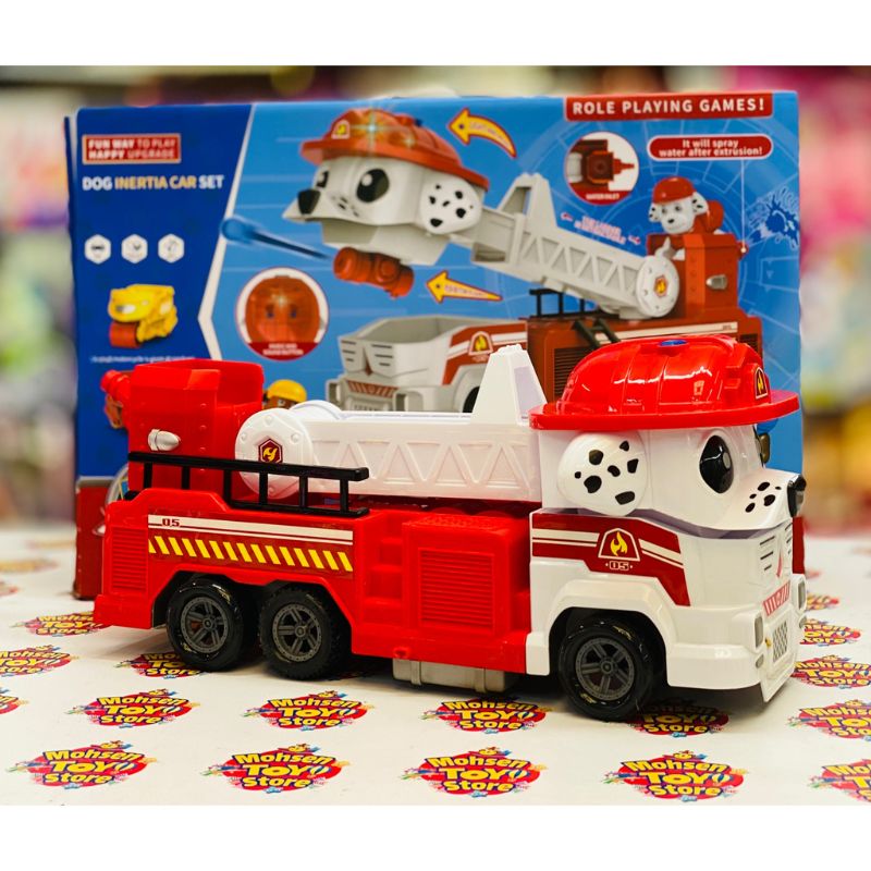 3 In 1 Paw Patrol Fire Truck- Shooter With Water Spray