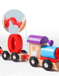 Wooden Number Train Toy Set For Babies
