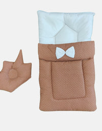 Cute And Comfortable Baby Carry Nest With Crown Shape Pillow (Brown)
