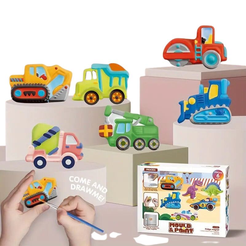DIY Engineering Vehicle Mould And Paint For Kids
