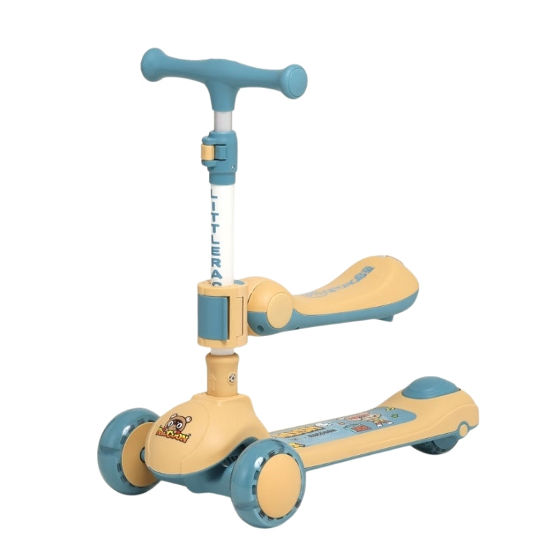 Baby Kids Scooty wheel outdoor 3 wheels 2 in 1 kick and foot scooty