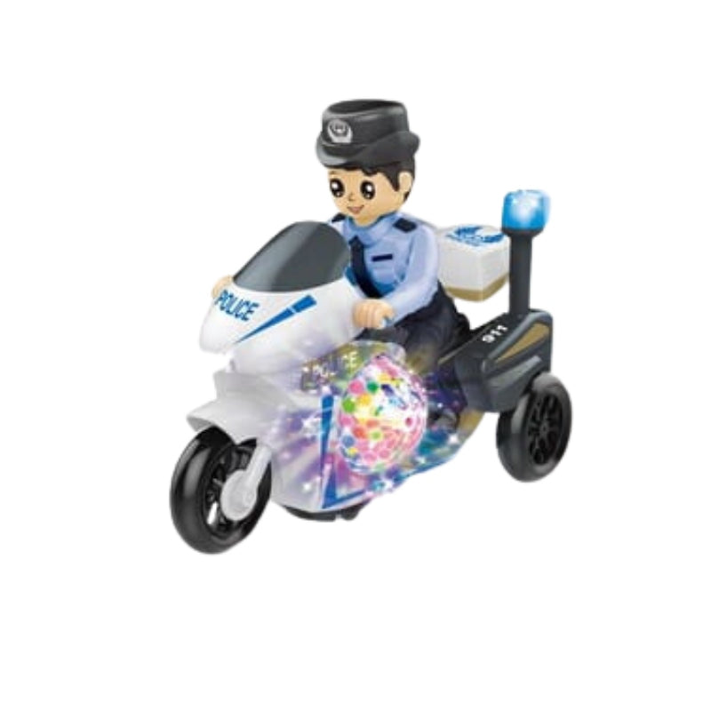 Police Motorcycle With Light & Sound Toy For Kids