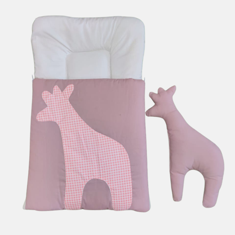 Giraffe Baby Carry Nest With Pillow (Pink)