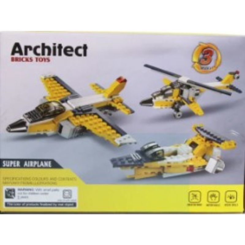 Fly High With Creativity- Architect Super Airplane 130pcs Building Blocks Set