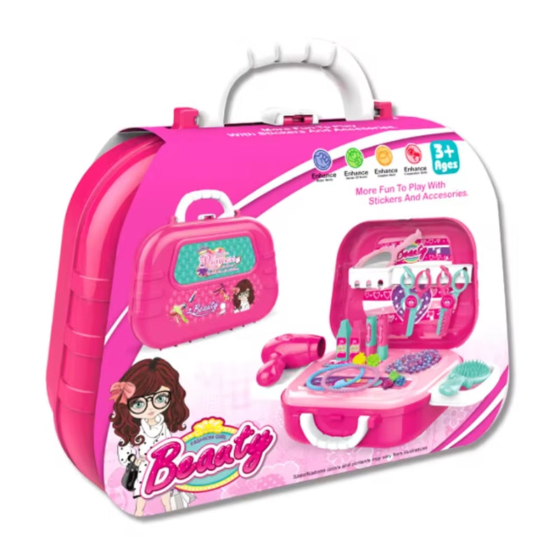 24pcs Dressing Make up Toy Little Kids Suitcase