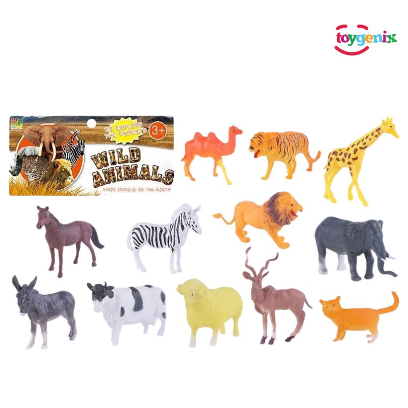 Wild 12 Animals Set For Kids