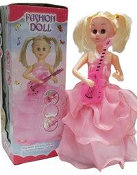 Musical Barbie Fashion Doll With Guitar Toy For Girls
