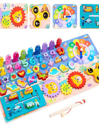 8 in 1 Wooden Puzzles Board Educational Games For Kids
