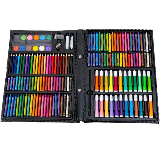 128-Piece Deluxe Art & Drawing Set for Kids – Complete Creative Kit with Case