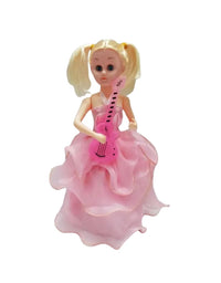 Musical Barbie Fashion Doll With Guitar Toy For Girls
