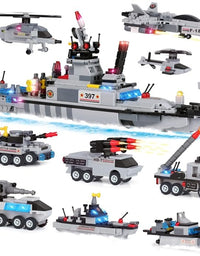 8 In 1 Army Construction Building Shipyard Toy For Kids
