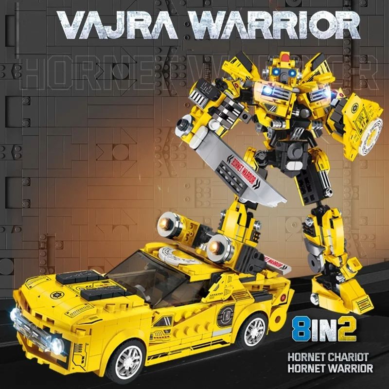 Lego Bumblebee Vajra Warrior 8 In 2 Building Blocks Set