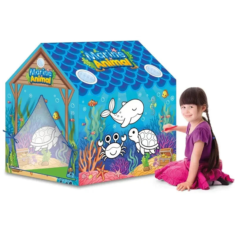 Portable Folding Marine Animals Tent For Kids