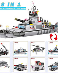 8 In 1 Army Construction Building Shipyard Toy For Kids
