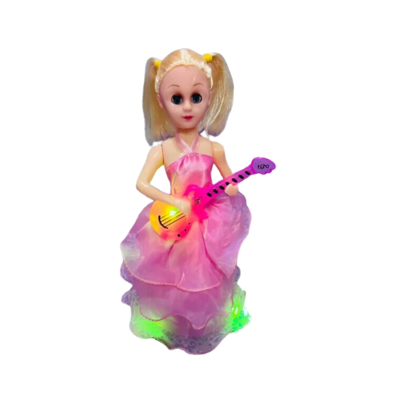 Musical Barbie Fashion Doll With Guitar Toy For Girls