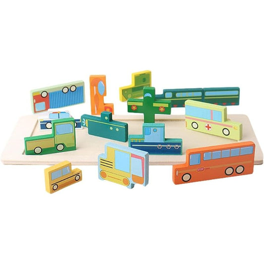 Creative 3D Wooden Transport Puzzle Fun & Entertainment For Kids