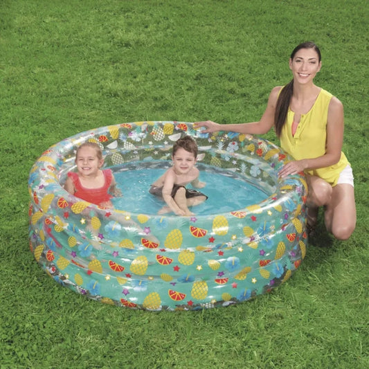 Bestway - Inflatable 3 Ring Transparent Sea Life Pool For Kids (59x21) (51045)