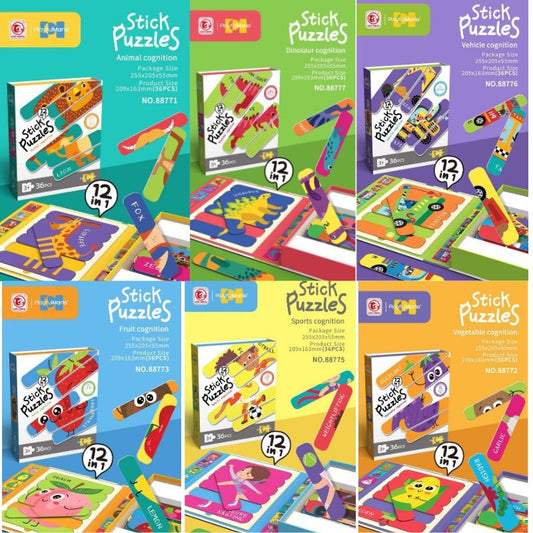 Stick Shaped Puzzle Set 12 In 1