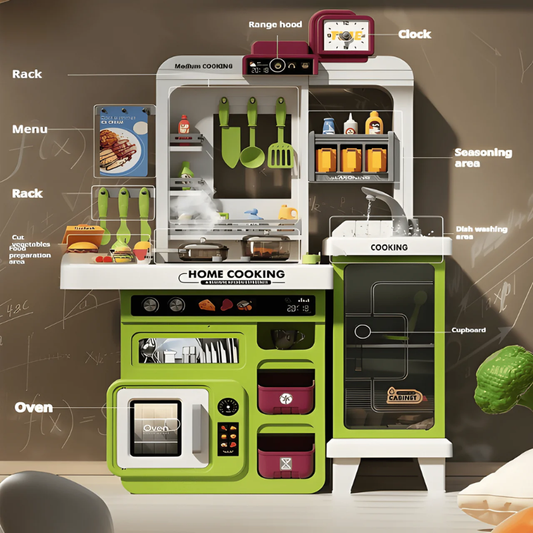 Big Size Dream Kitchen Set for Kids – Large Pretend Play Cooking Set