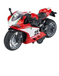 Die Cast Classic Motorcycle With Lights And Music Toy
