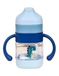 Dino Transparent Water Bottle With Soft Silicon Sipper For Kids
