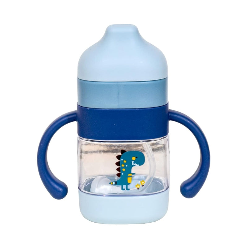 Dino Transparent Water Bottle With Soft Silicon Sipper For Kids