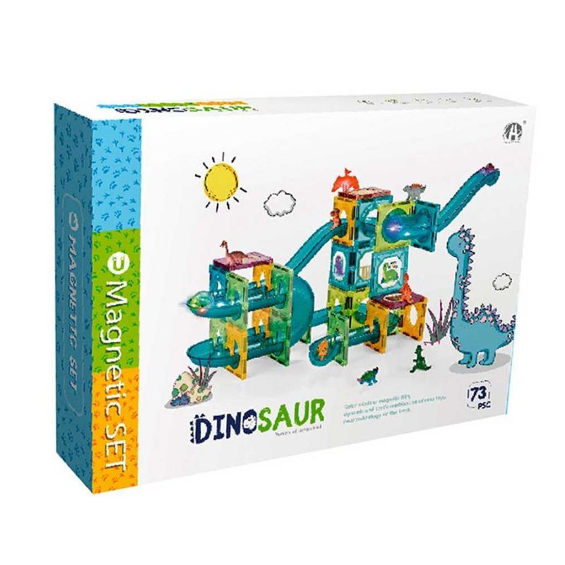 Dinosaur Magnetic Tiles Building Blocks Set 73 Pcs