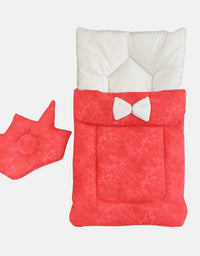 Cute And Comfortable Baby Carry Nest With Crown Shape Pillow (Red)
