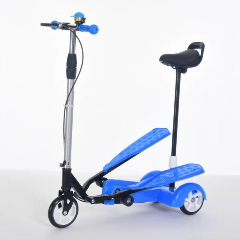 3 Wheels Folding Dual Pedals Scooty Wings Scooty With Seat For Kids