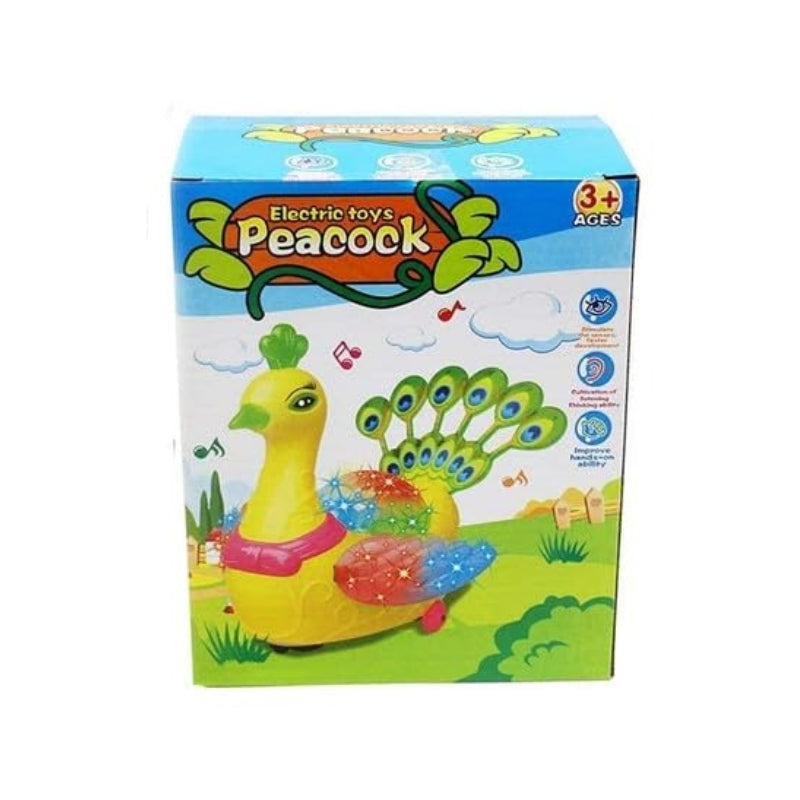 Electric Peacock With 3D Light And Sound Toy For Kids