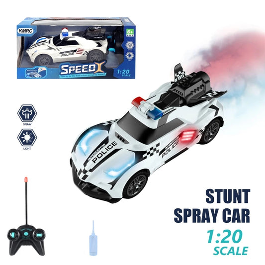 Speed X Stunt Spray RC Police Car