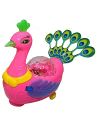 Electric Peacock With 3D Light And Sound Toy For Kids
