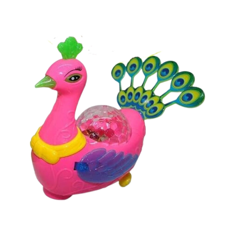 Electric Peacock With 3D Light And Sound Toy For Kids