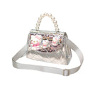 Stylish Kids Shoulder Bag with Pearl Handle & Cute Design