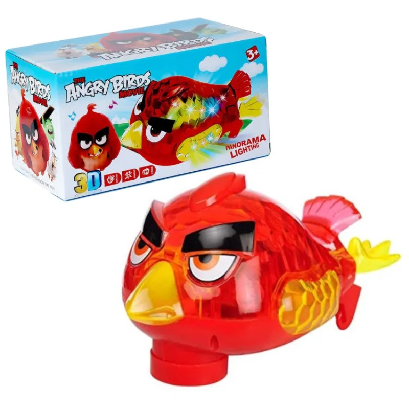 Electric Musical 3D Angry Bird With Lights Toy For Kids