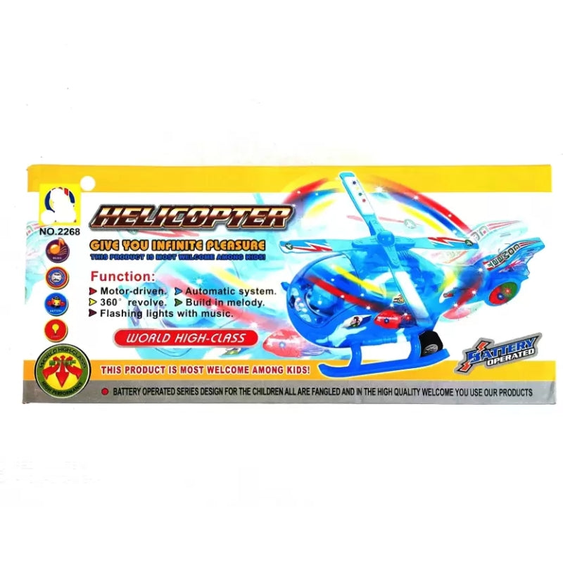 Electric Helicopter With Lights And Sound Toy For Kids