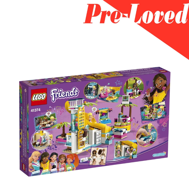 LEGO Friends Andrea's Pool Party 41374 Toy Pool Building Set with Andrea and Stephanie Mini Dolls for Pretend Play