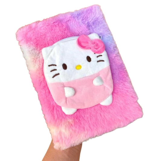 Kitty Fur Dairy With Pouch For Girls