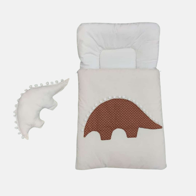 Stegosaurus Baby Carry Nest With Pillow (Brown)