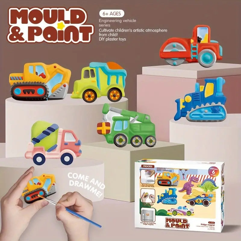 DIY Engineering Vehicle Mould And Paint For Kids