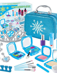 Glam Up Playtime Non-Toxic Kids Makeup Set With Stylish Cosmetic Bag
