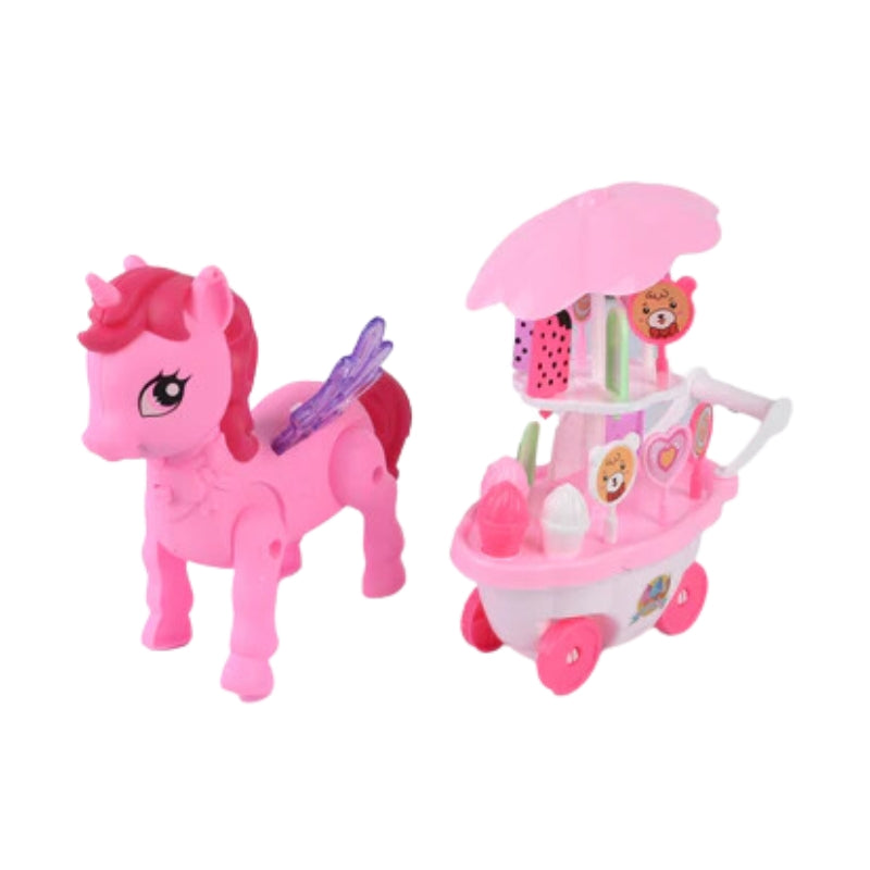 Pony Ice Cream Car Toy With Light And Music Toy For Kids